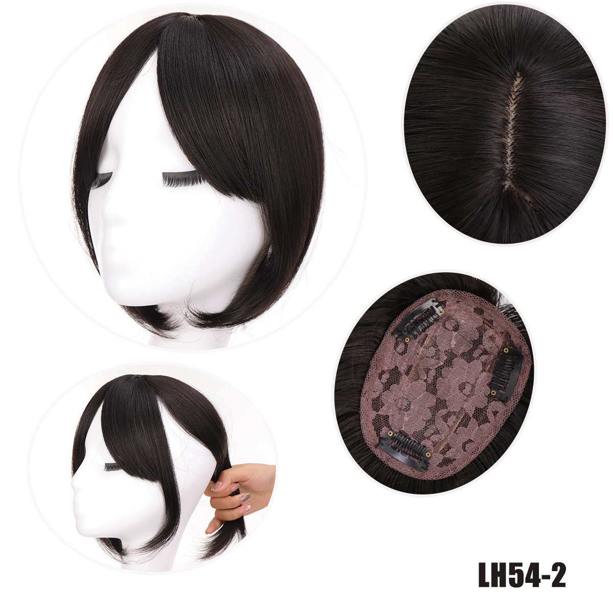 3D Figure Bangs Wig Female Replacement Hair Piece