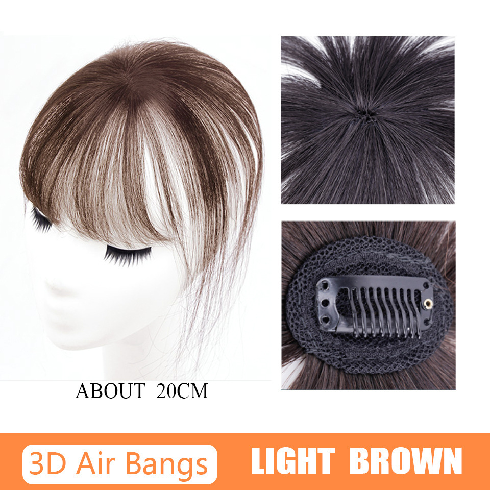 3D French Air Bangs Head Replacement Piece