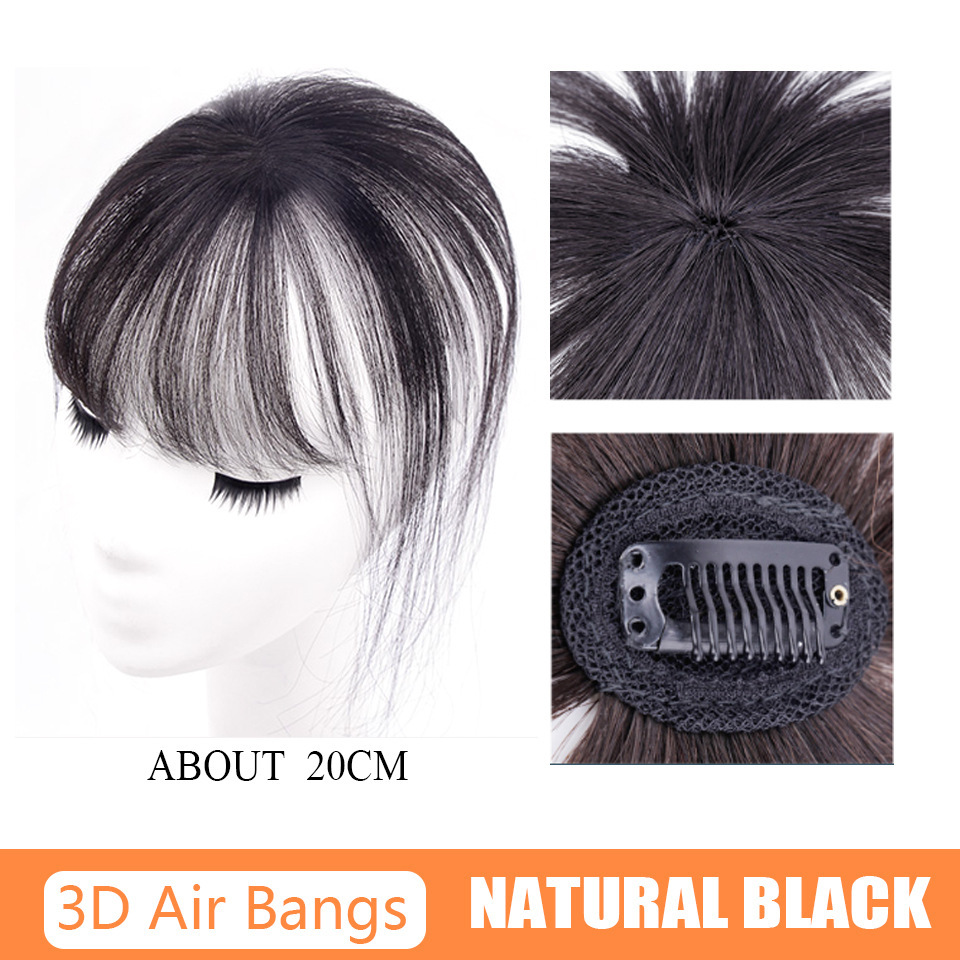 3D French Air Bangs Head Replacement Piece