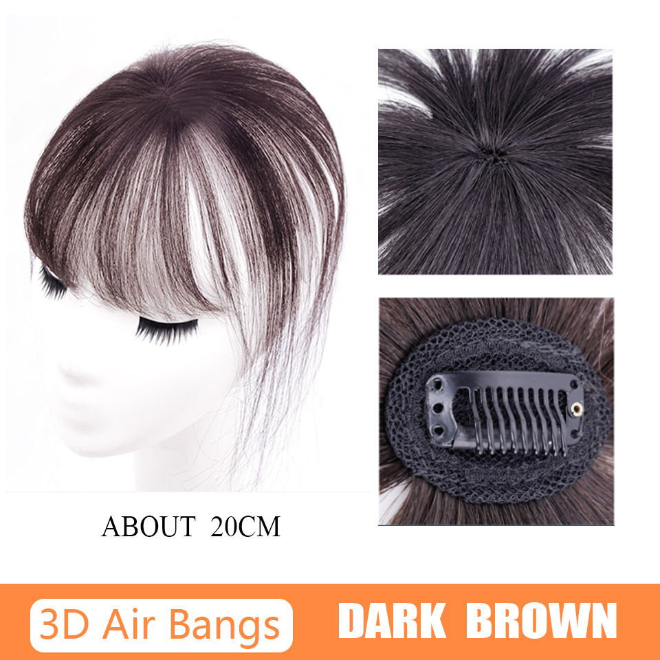 3D French Air Bangs Head Replacement Piece