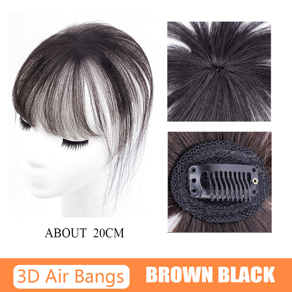 3D French Air Bangs Head Replacement Piece
