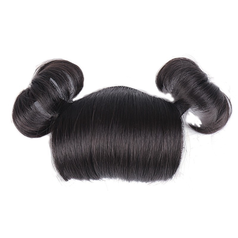 Baby Girl Fake Bangs Headband with Buds