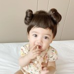 Baby Girl Fake Bangs Headband with Buds
