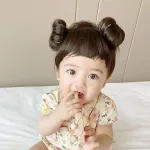 Baby Girl Fake Bangs Headband with Buds