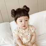Baby Girl Fake Bangs Headband with Buds