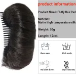 Insert Comb Style Hair Bag Fluffy Hair Pad