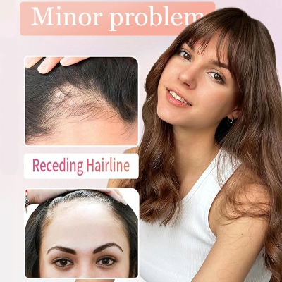 Thickened and Fluffy Bangs Three-card Replacement Hair Piece 02