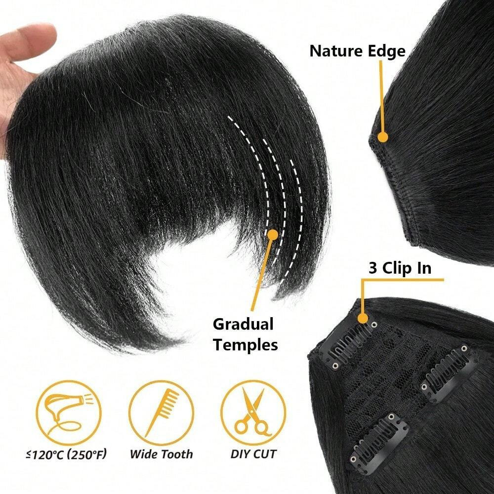 Thickened and Fluffy Bangs Three-card Replacement Hair Piece
