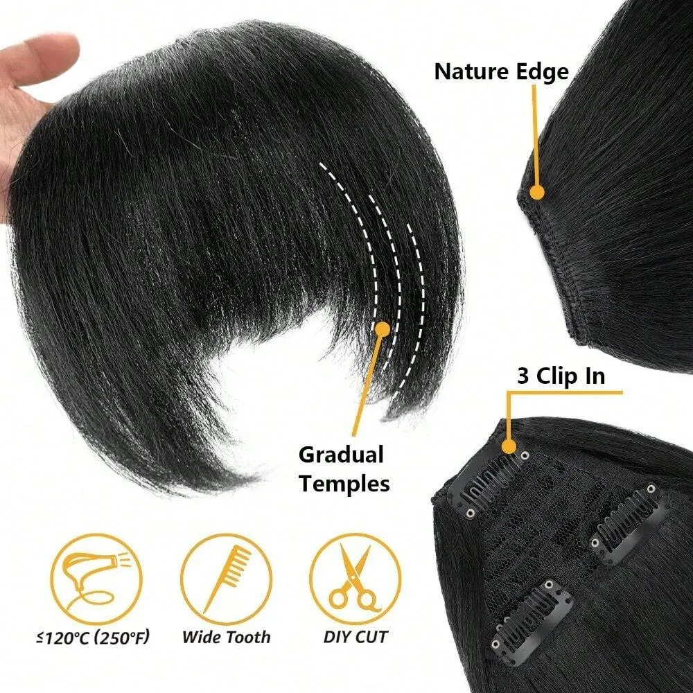 Thickened and Fluffy Bangs Three-card Replacement Hair Piece
