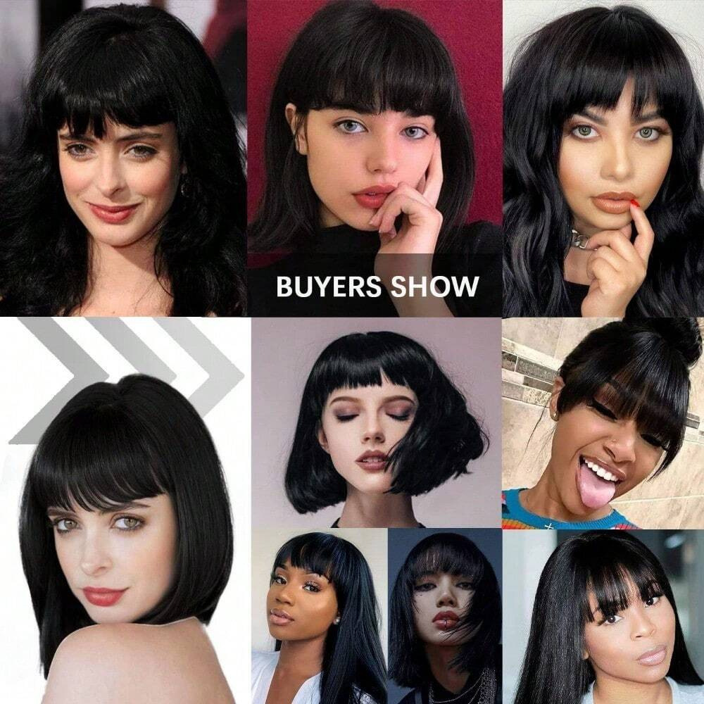 Thickened and Fluffy Bangs Three-card Replacement Hair Piece