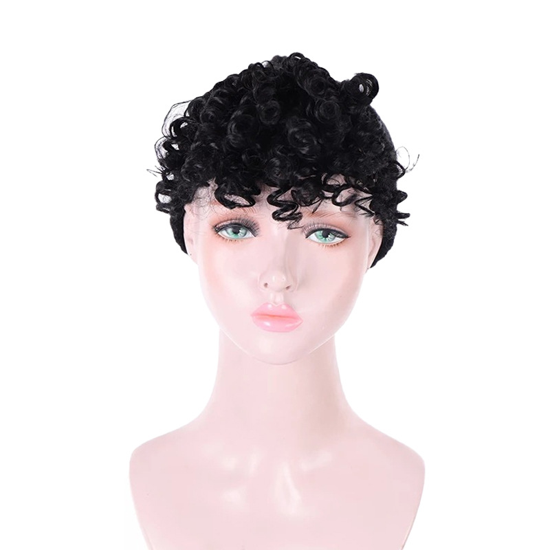 Wool Curly Bangs Natural Simulated Curly and Fluffy Hair Extensions