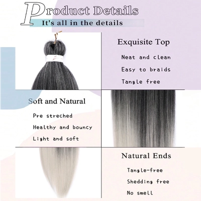 45CM Natural Simulated Braided Dreadlocks Wig 02