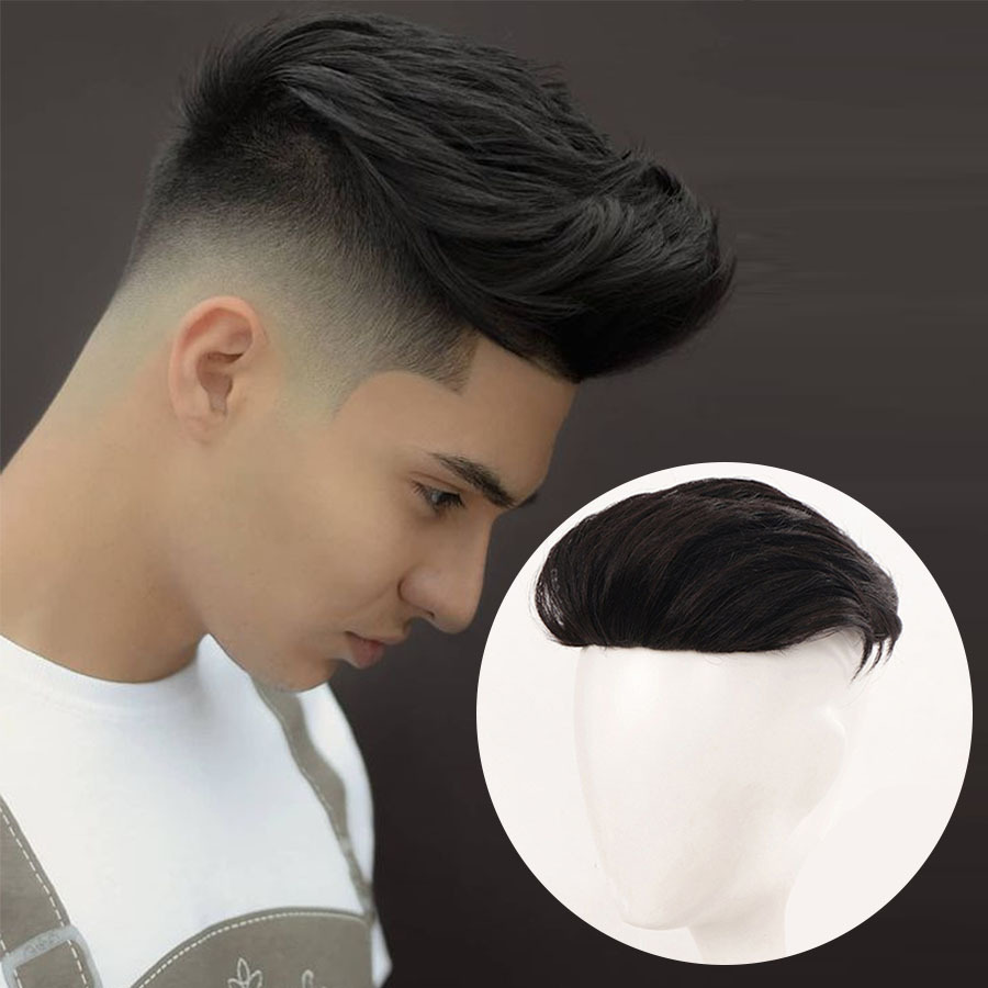 Men's Wig Handsome Big Back Hair Replacement Piece