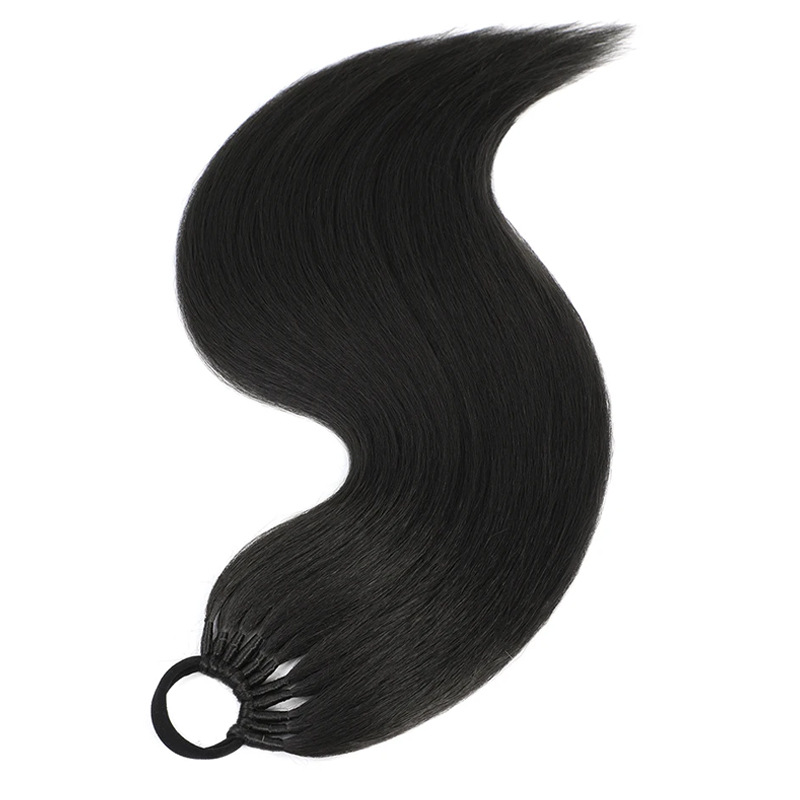 Natural Simulated Straight Hair High Ponytail Hair Extensions