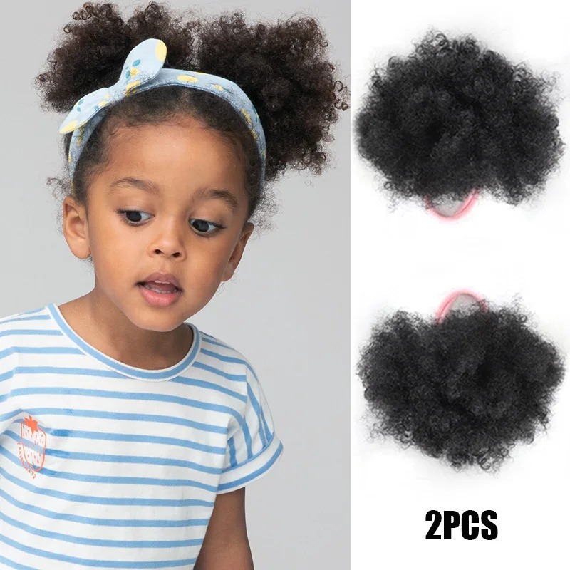 Ponytail Pink Rubber Band Children’s Afro Hair