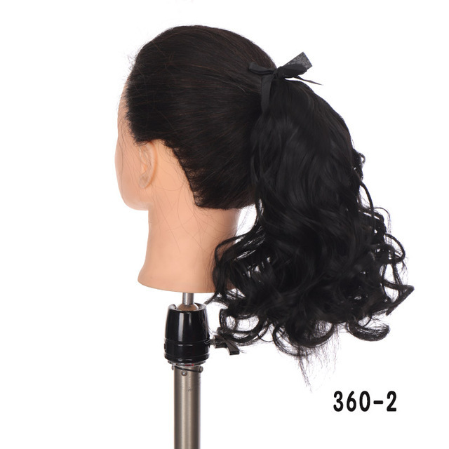 Short Pear Blossom Curly Ponytail Strapped Artificial Hair