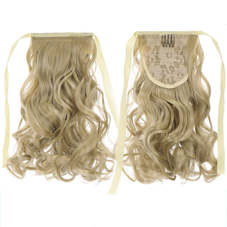 Short Pear Blossom Curly Ponytail Strapped Artificial Hair