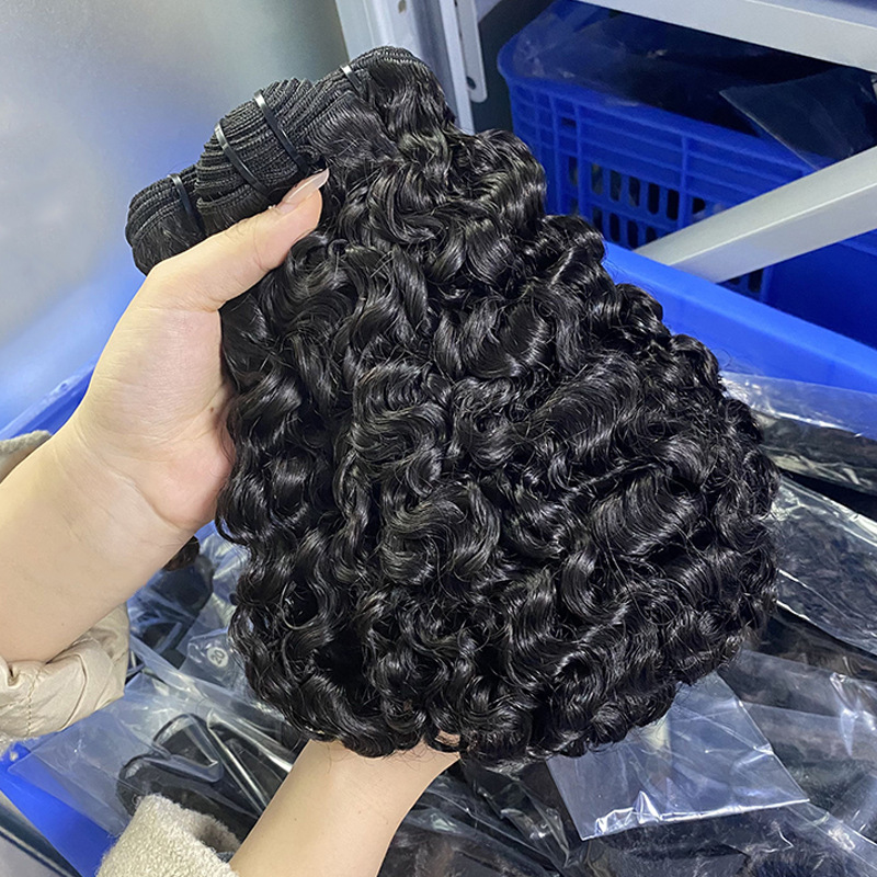 Burmese curls bundles human hair