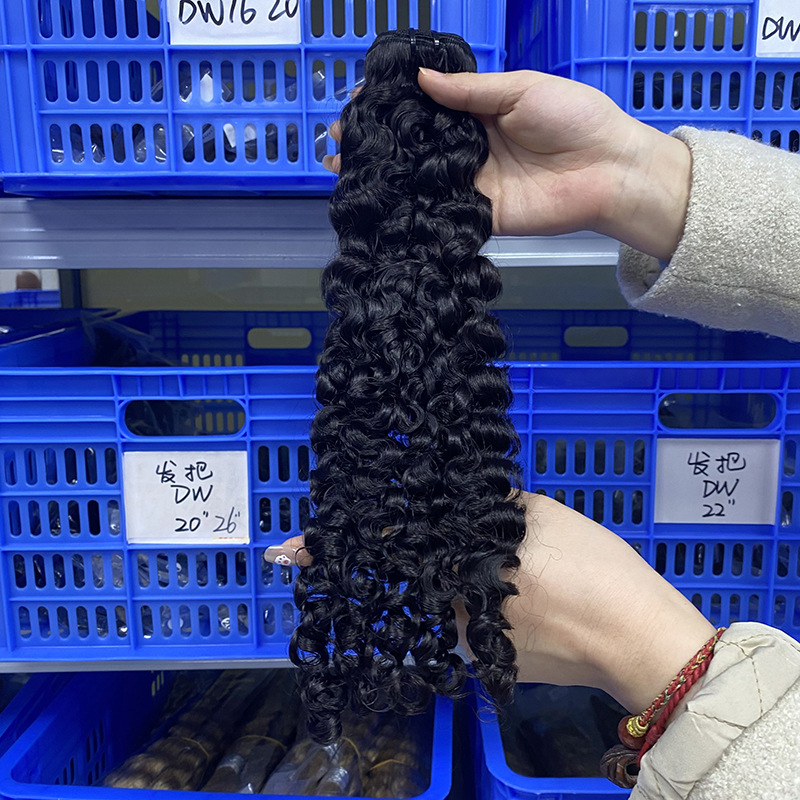 Burmese curls bundles human hair
