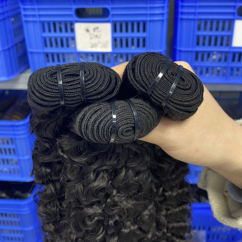 Burmese curls bundles human hair