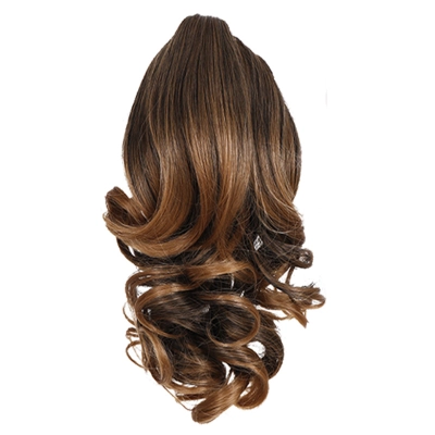 Wig Women's Big Wave Clip Short Ponytail 02