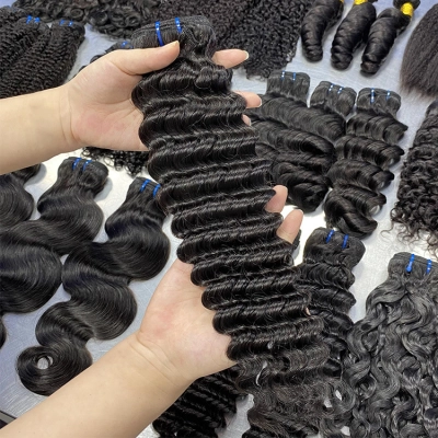 Customized Wig Hair Curtain Wavy Curly Human Hair 02