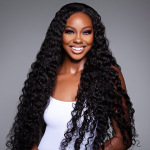 Fashion Front Lace Curly Headband Full Head Human Wig
