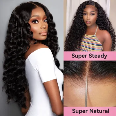 Fashion Front Lace Curly Headband Full Head Human Wig 02