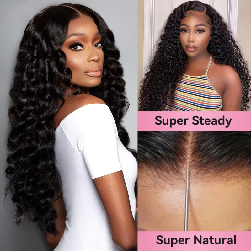 Fashion Front Lace Curly Headband Full Head Human Wig