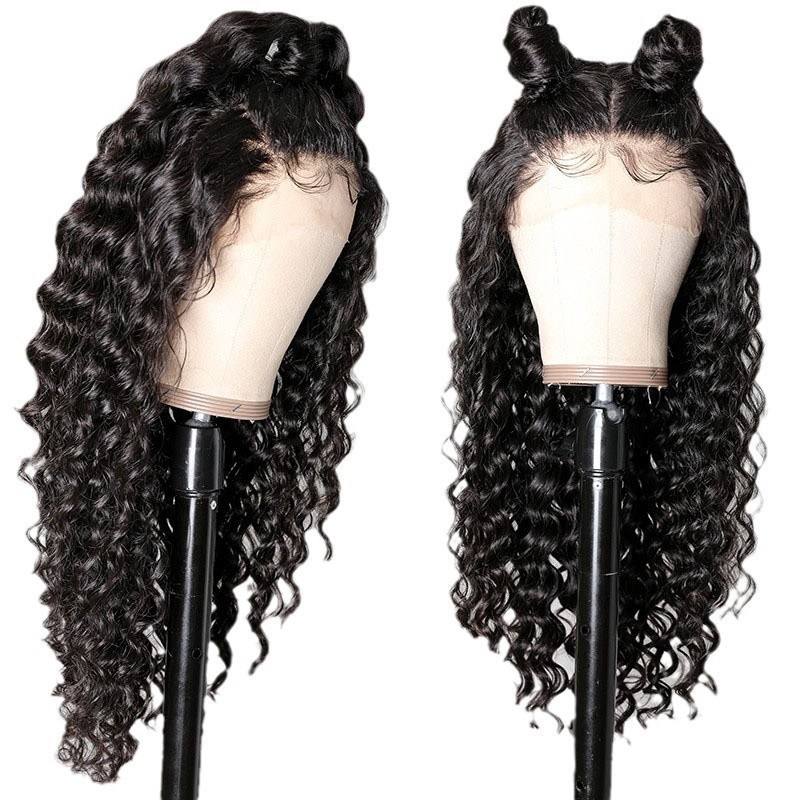Fashion Front Lace Curly Headband Full Head Human Wig