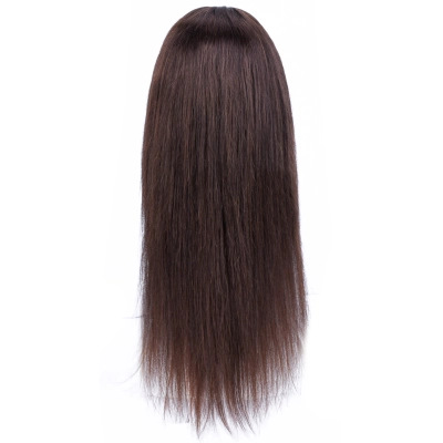 Lace Front Human Hair Long Straight U-shaped Wig Full Headset 01