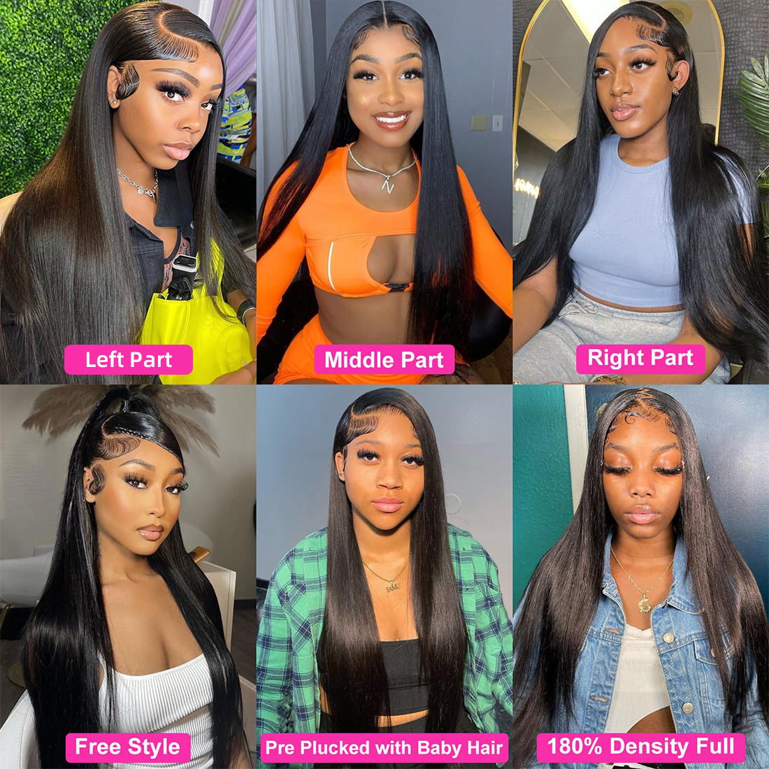 Lace Headband for Women with Long Straight Hair