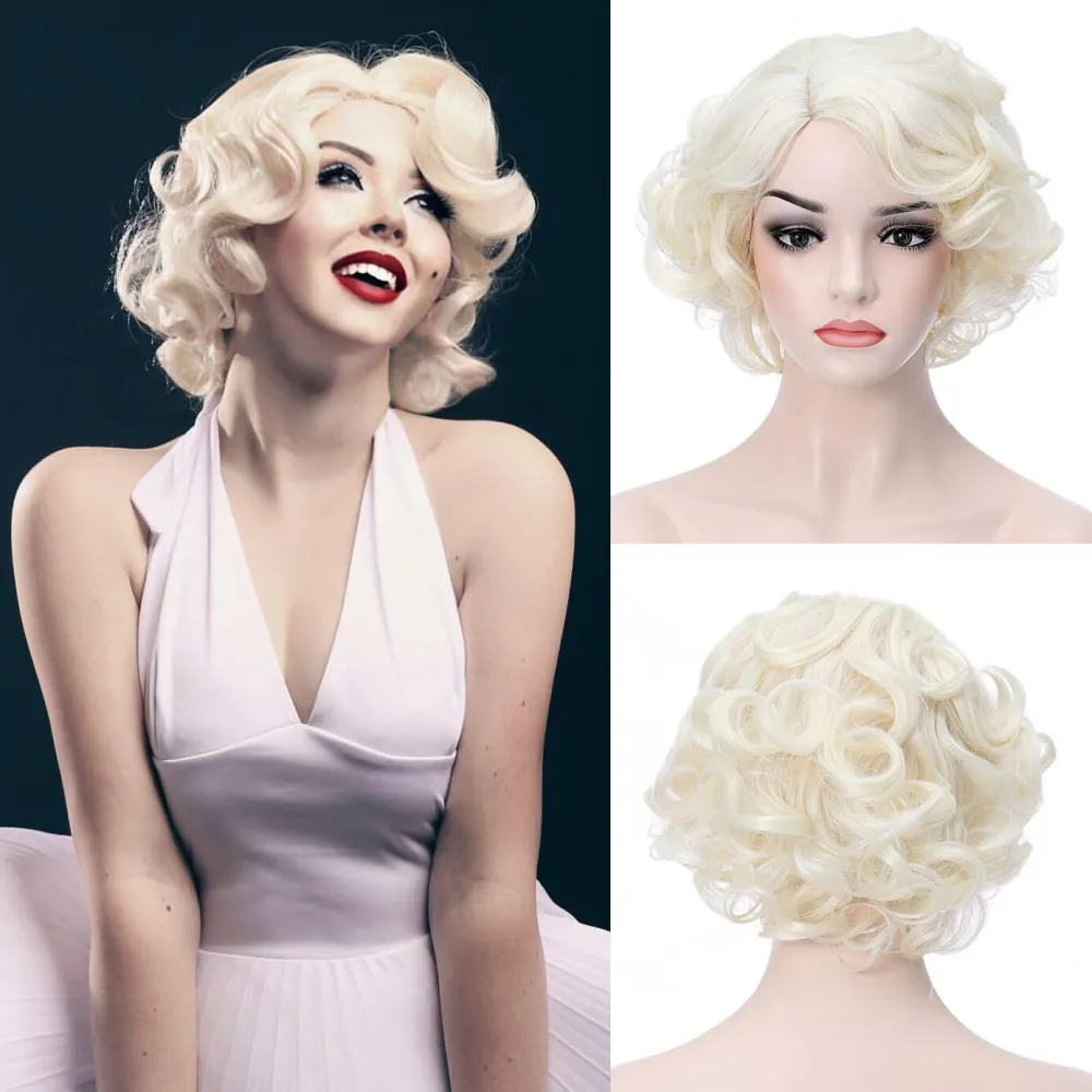 Short Curly Hair Set Grandma Stage Props
