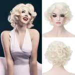 Short Curly Hair Set Grandma Stage Props
