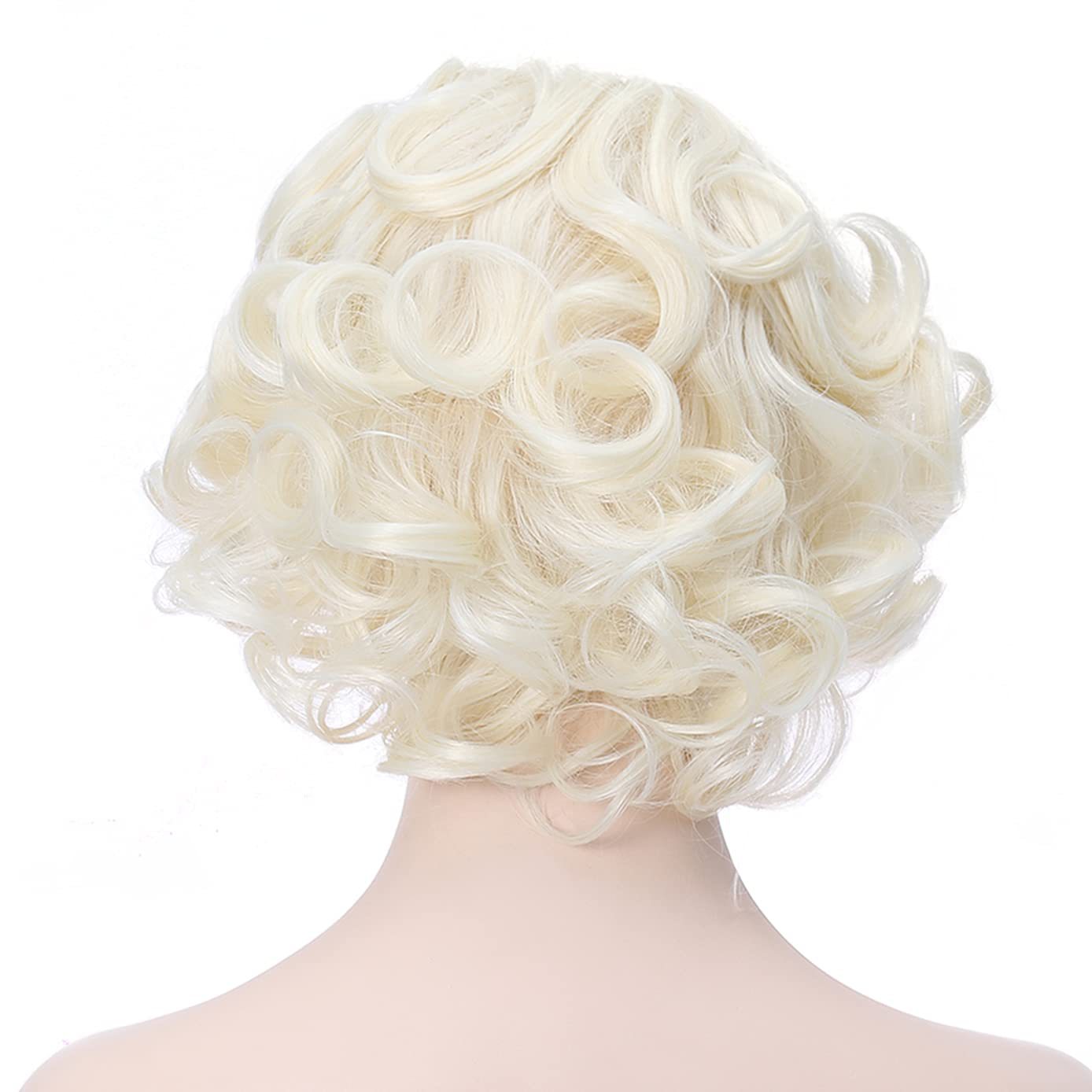 Short Curly Hair Set Grandma Stage Props