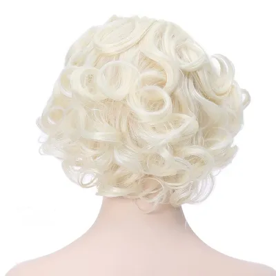 Short Curly Hair Set Grandma Stage Props 02