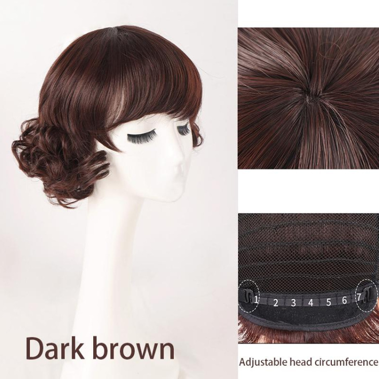 Short Curly Hair Set Grandma Stage Props