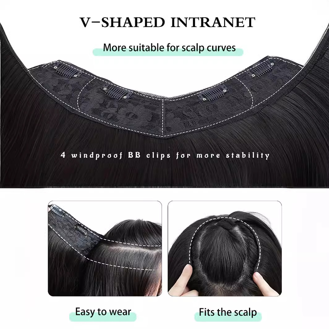Slightly Curly Trojan Horse Pattern One Piece Women's Wig