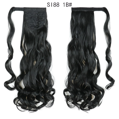  Large Wavy Ponytail with Strappy Hair Extensions 01