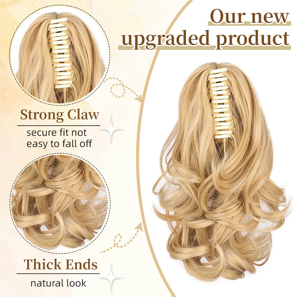  Wig Catcher Ponytail Pear Flower Curly Women's Short Curly Hair