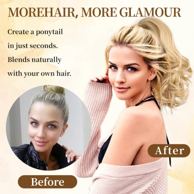  Wig Catcher Ponytail Pear Flower Curly Women's Short Curly Hair 02