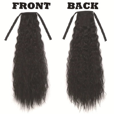 Corn Perm Ponytail Wig Fluffy Wool Curled Hair Extensions 02