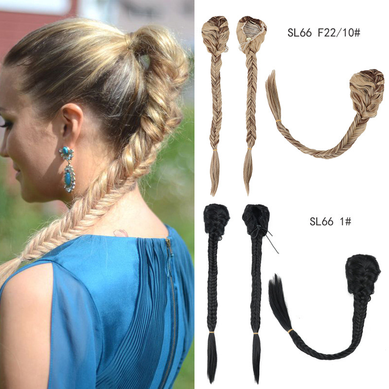 Fashionable Ponytail Fishbone Gradient Twist Braid