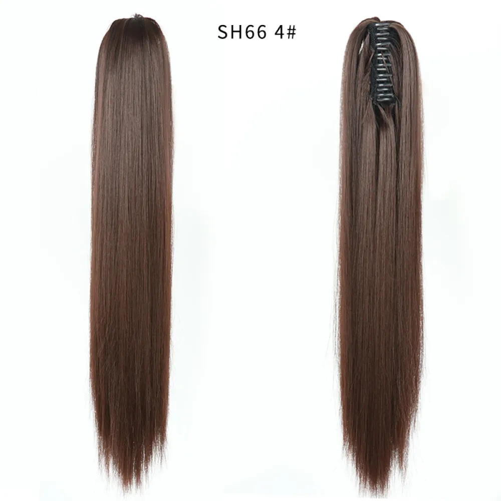 Fashionable Ponytail Grabber Big Wavy Long Straight Hair Wig
