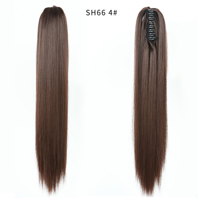 Fashionable Ponytail Grabber Big Wavy Long Straight Hair Wig 01