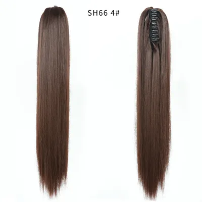 Fashionable Ponytail Grabber Big Wavy Long Straight Hair Wig 01