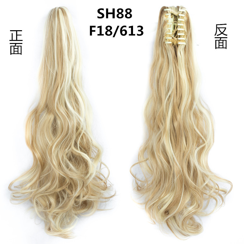 Grip Ponytail Wig Hair Extensions Long Curly Ponytail