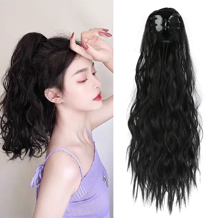 Ponytail Wig Water Ripple Female Corn Permed Ponytail