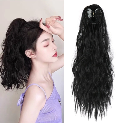 Ponytail Wig Water Ripple Female Corn Permed Ponytail 01