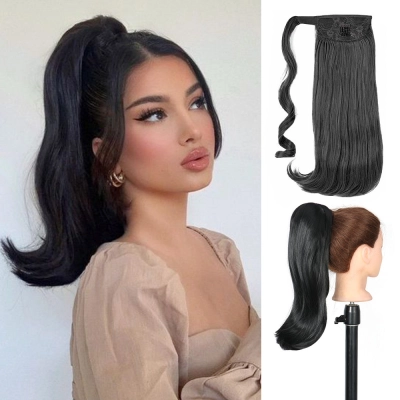 Velcro Ponytail Wig Slightly Raised Ponytail 01